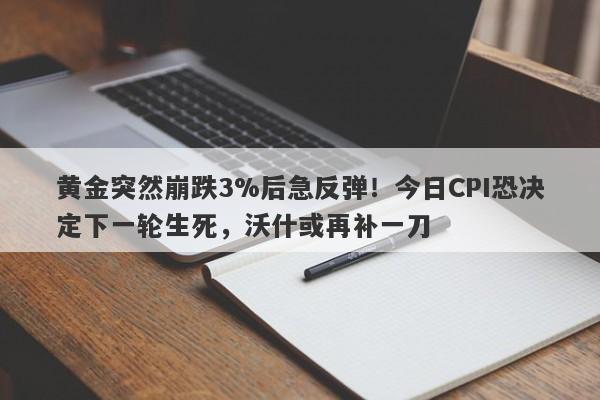黄金突然崩跌3%后急反弹！今日CPI恐决定下一轮生死，沃什或再补一刀