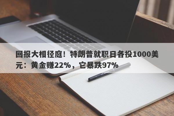 回报大相径庭!特朗普就职日各投1000美元:黄金赚22%,它暴跌97%