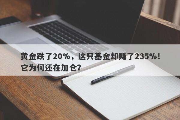 黄金跌了20%，这只基金却赚了235%！它为何还在加仓？