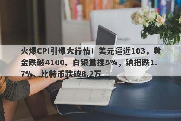 火爆CPI引爆大行情！美元逼近103，黄金跌破4100、白银重挫5%，纳指跌1.7%、比特币跌破8.2万
